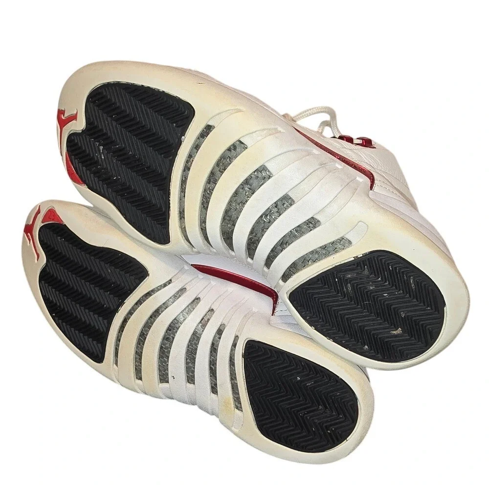 Jordan 12‎ Retro Twist White Red Leather Basketball Shoes CT8013-106 Size 9